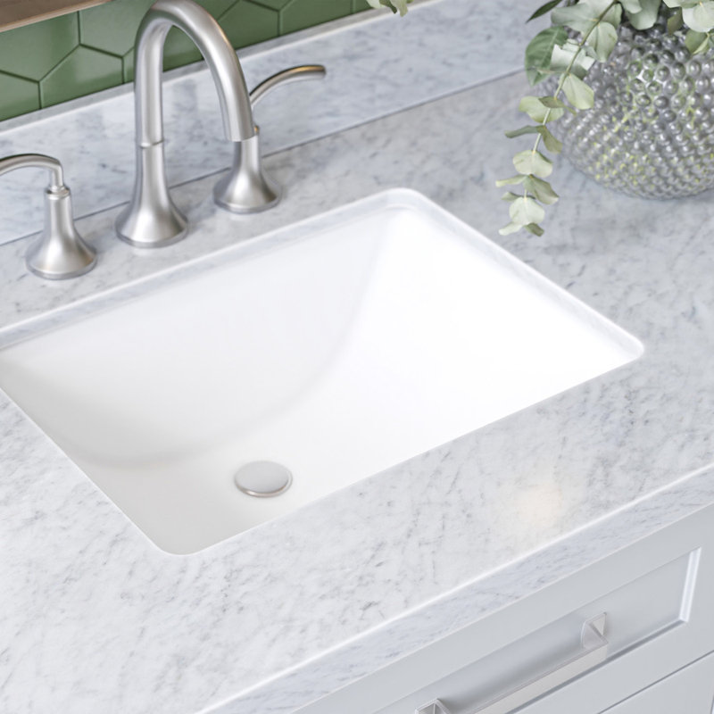 Ariel Monroe 43 Inch Single Rectangular Sink Bathroom Vanity With Italian Carrara Marble Countertop, Gray