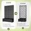 Lit de jardin en métal avec treillis et roues H 6 pi x l 4 pi - noir-1503515749-1503515745