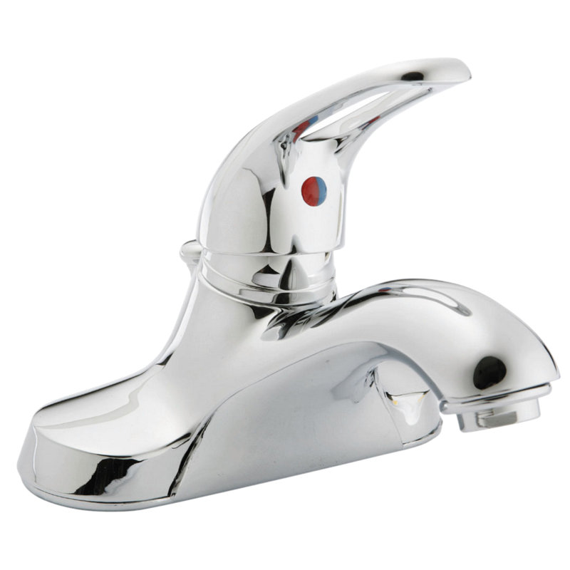 Chrome Single-Handle Centerset Bathroom Faucet with Drain Assembly