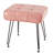 17" H Faux Leather Upholstered Vanity Stool with Metal Legs-60429893