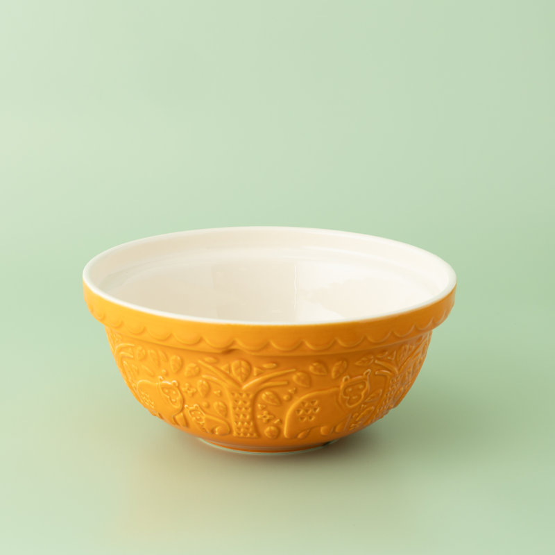 In The Forest Bear Mixing Bowl, Ochre Yellow