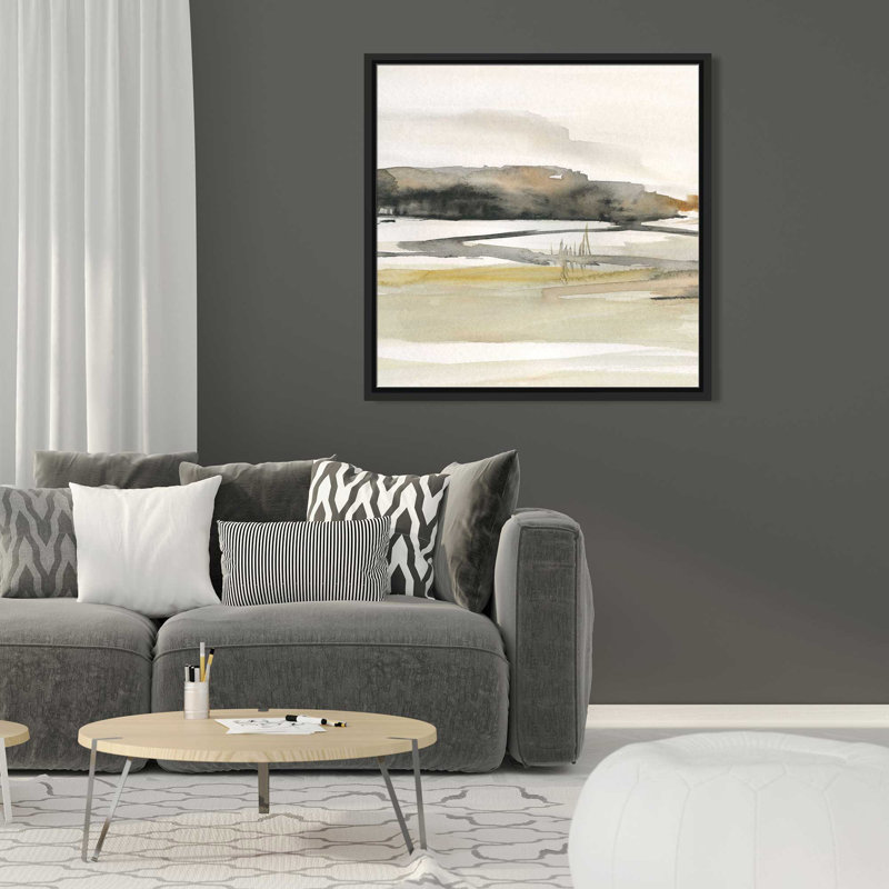 Turnwood Clearing par Susan Jill - Peinture, L 27,5 po x H 27,5 po, Cadre noir