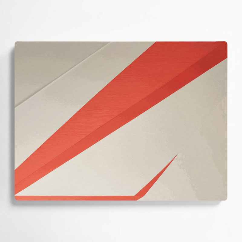 Minimalisme 93, art mural en métal beige, H 11 po x l 14 po