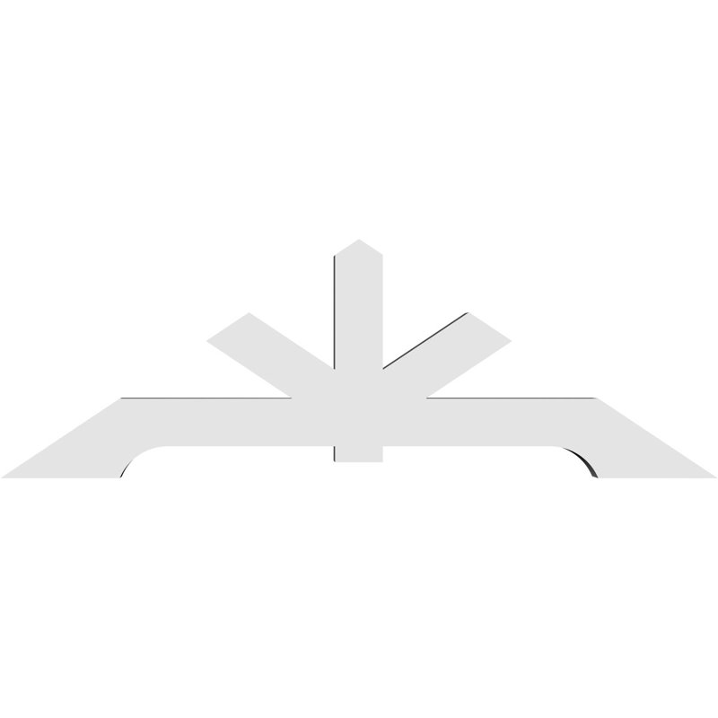 Support de pignon en PVC de qualité architecturale Vanguard, H 20 po x l 60 po (pas: 8/12), P 4 po x F 4 po