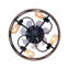 Ventilateur de plafond à cage 7 pales 19 pouces avec télécommande, ventilateur de plafond encastré avec ensemble d'éclairage, moteur réversible, télécommande à courant continu, ventilateur de plafond à 6 vitesses, lampe de ventilateur de minuterie - ampoules non incluses (noir mat)