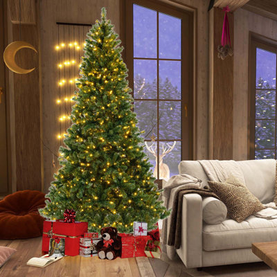 Arbre de Noël vert avec lumières