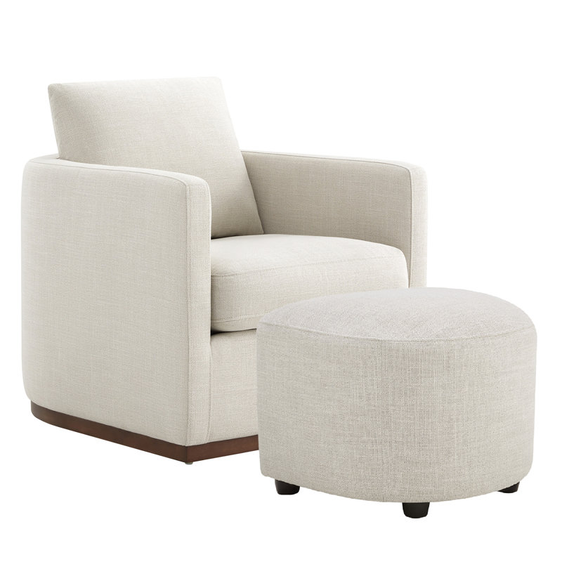 Fauteuil pivotant rembourré avec repose-pieds Bobbi, Lin Performance Effie