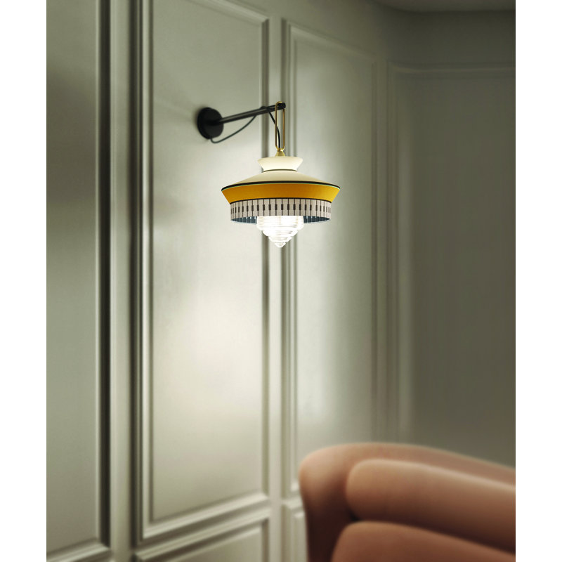 Calypso Wall Lamp, Satin Brass/Martinique Black