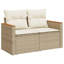  Ensemble de canapé de jardin beige, crème-164621312-164622333
