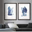 «Indigo Collide I» par Melissa Wang - ensemble de 2 peintures encadrées-1901002177-1954810411-1954810413