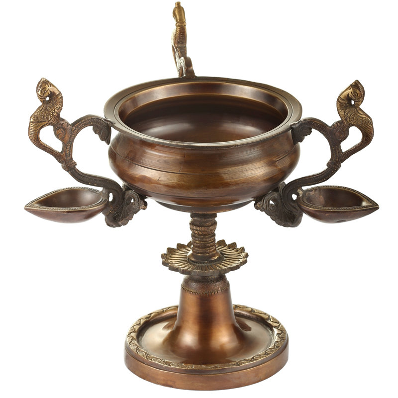 Décoration murale astrolabe en laiton fabriquée à la main - H 16 po x l 12,9 po