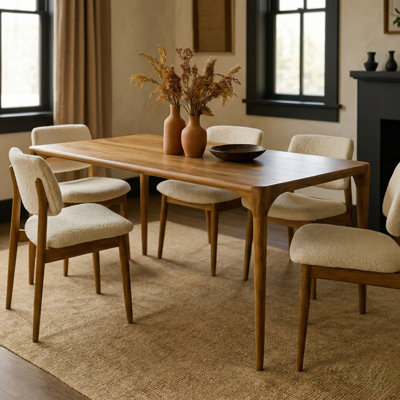 Oslo Solid Walnut Dining Table - Modern Scandinavian Design