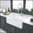 30 Inch Kitchen Sink Apron-Front White Ceramic Reversible Single Bowl Kitchen Farm Sinks
