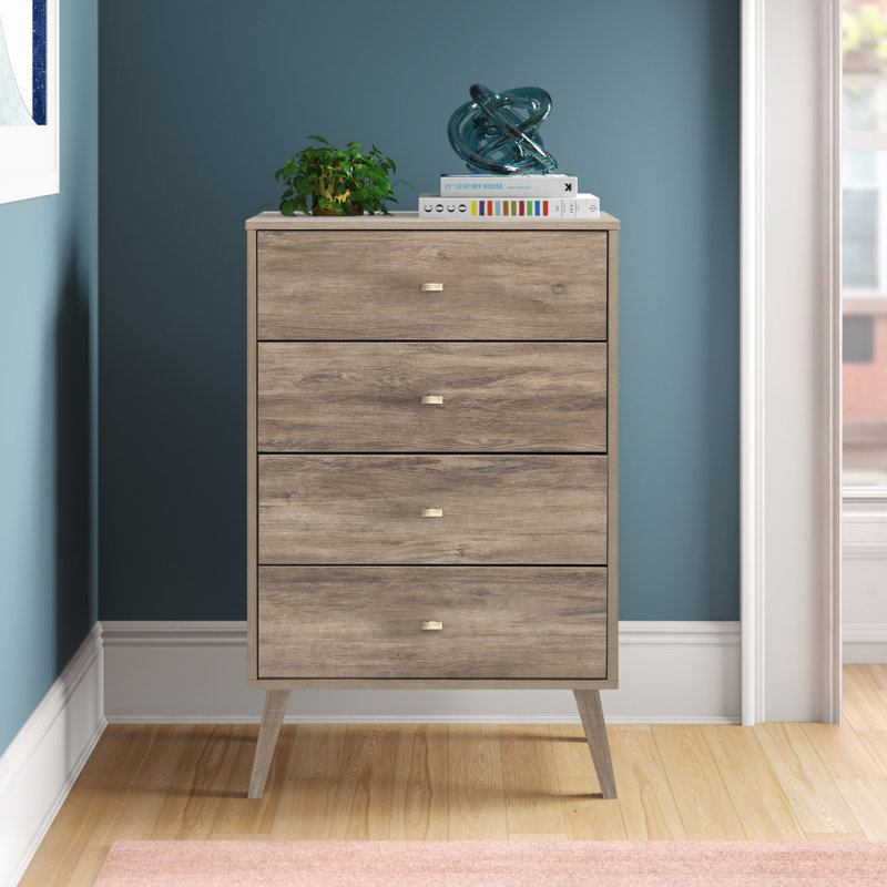 Breux 26.5'' W 4 - Drawer Dresser, Drifted Gray