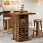 Unité de bar à la maison, armoire de bar carrée avec rangement et support à vin