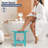 HDPE Waterproof Shower Stool – All-Weather Indoor/Outdoor Bench with Storage Shelf – Multipurpose Leg Shaving Seat & Side Table-1962038835