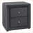 Grey Velvet Transitional Nightstand with 2 Drawers - No Assembly