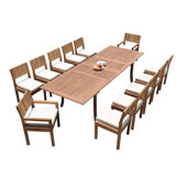 Indiana Outdoor 13 - Piece Teak Dining Set