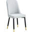 De 4 élégantes chaises de salle à manger, revêtement en cuir de polyuréthane gris-jaune, pieds en métal, coussin de siège épais pour une assise gracieuse dans la cuisine, la chambre à coucher, le bureau, le cuir orange et gris foncé contemporain, confortable et robuste-1527433906-1527433905-1527433907