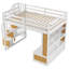 Lit mezzanine avec bureau et tablettes-668903207