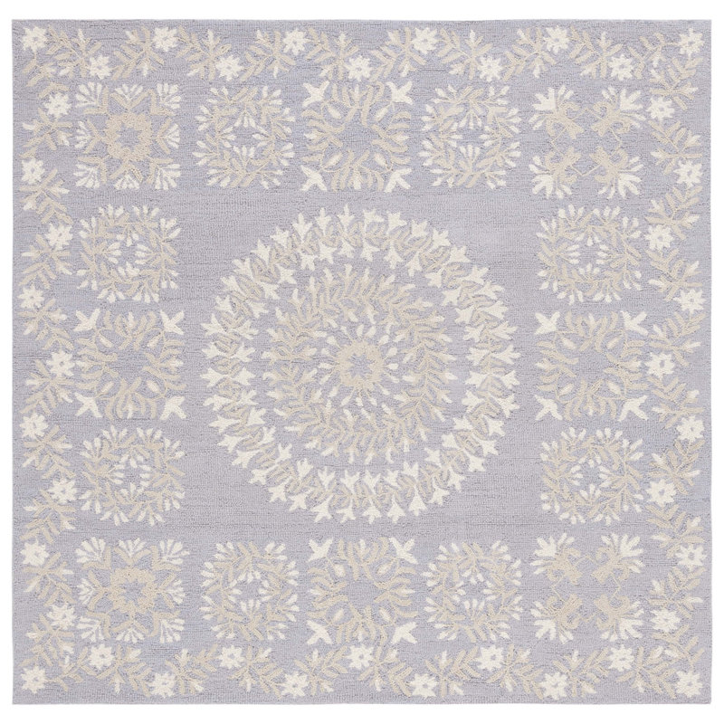 Tapis gris / vert Empire 826, Carré 6 pi