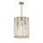 3 - Light Natural Aged Brass Cylinder Pendant