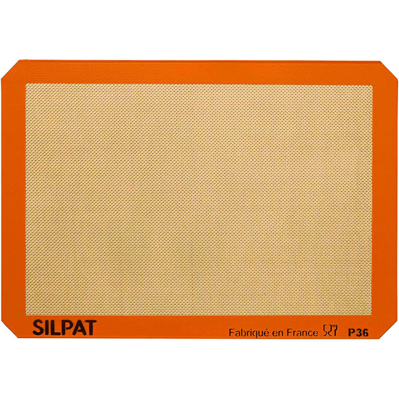 Silpat Original Cookie Size Silicone Rectangular Baking Mat, Orange