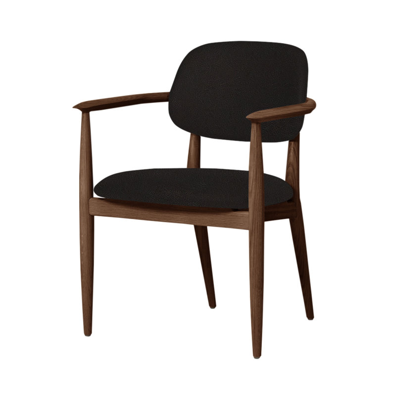 Chaise Slow de Space Copenhagen, Noyer naturel, Brun Milano 0972