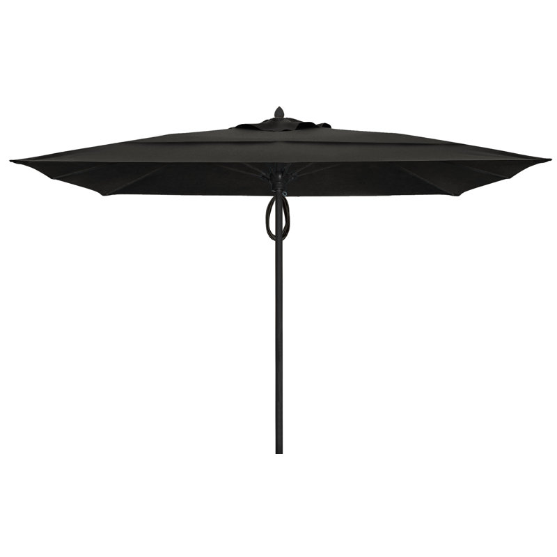 Parasol de marché carré 10 pi Prestige, Blanc, Sunbrella® - noir