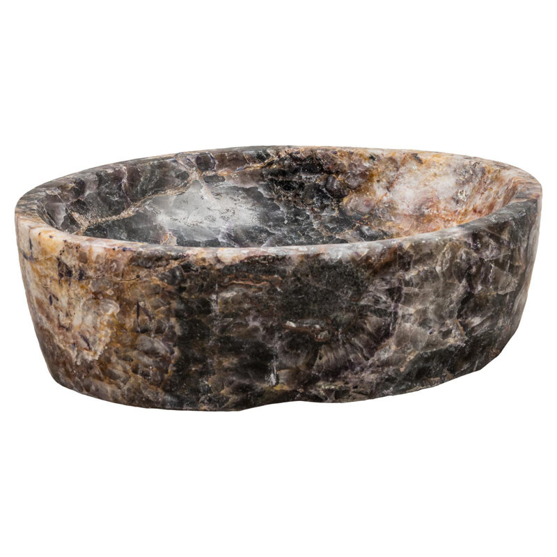 Williston Forge Auryon 380mm L x 300mm W Bronze Stone Oval Sink