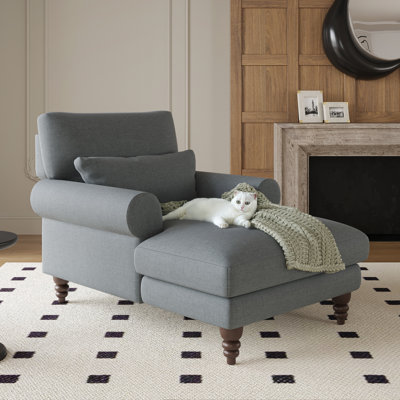 Chaise longue rembourrée avec dossier réglable