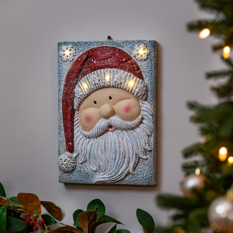 Décoration murale DEL texturée Père Noël