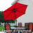7.5' Market Patio Umbrella with Tilt and Crank - Red-1982836083-1907257641