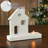 Festive Finds Tealight Holder Village House White-1232023964