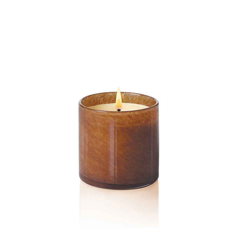 Amber Black Vanilla Scented Jar Candle, 3" H x 3" W x 3" D