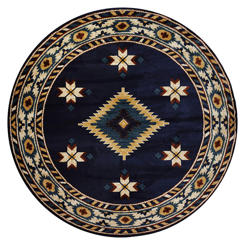 Seagirt Southwestern Indoor Rug, Round 5'3"