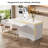 81"-106" Extendable Kitchen Island with Storage Kitchen Cabinet Engineered Wood Top,Matte White & White,Left Facing