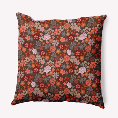 Floral Outdoor Reversible Throw Pillow