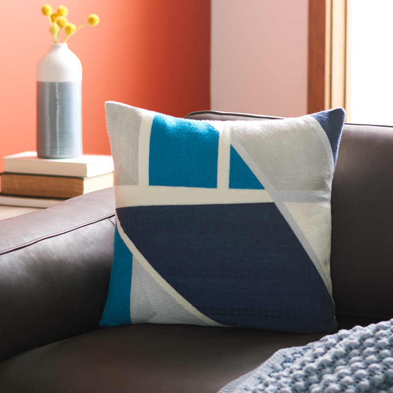 Ellania Abstract Cotton Blend Reversible Throw Pillow
