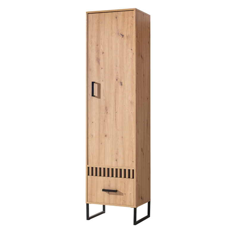 Melle 1 Door Manufactured Wood Wardrobe