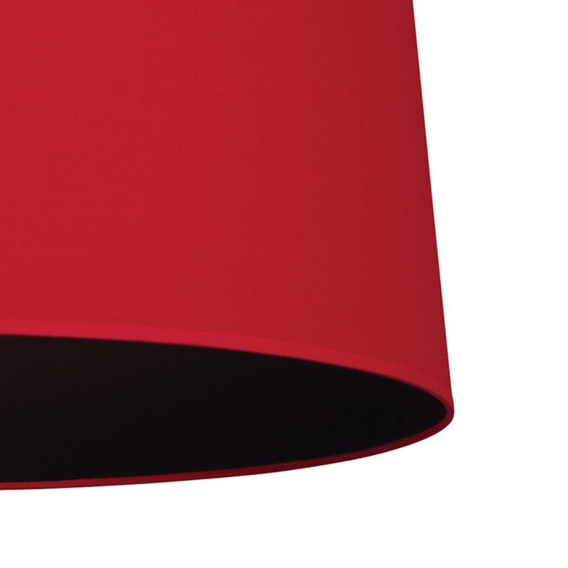 Custis 3 - Light Chandelier, Richmond Red/Blacksmith Black Lining, Modern Brass