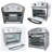 12.5-Quart 7-In-1 Multi-Function Convection Oven, Stainless Steel, 1500W, Silver