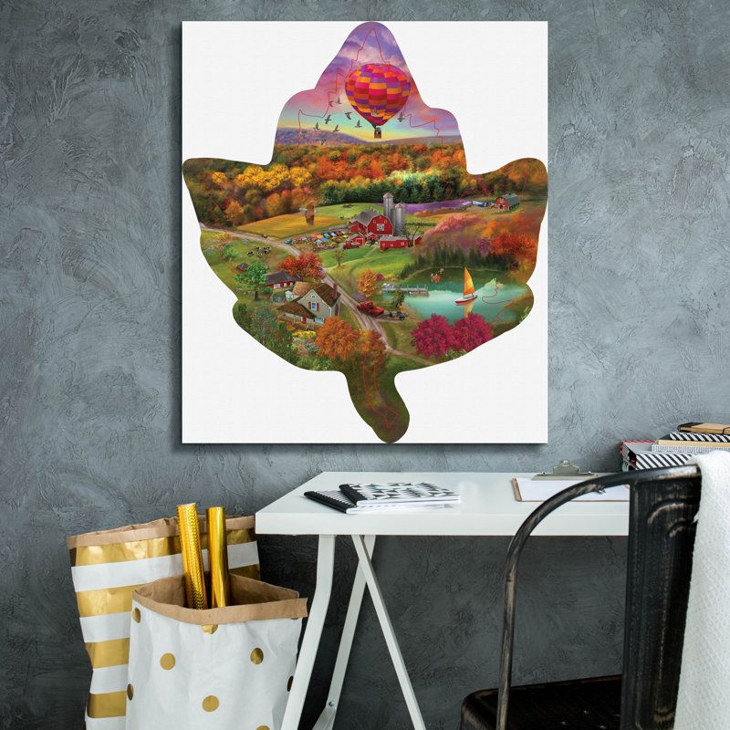 «Fall Valley» par Bigelow, illustrations sur toile, H 30 po x l 26 po x P 1,5 po