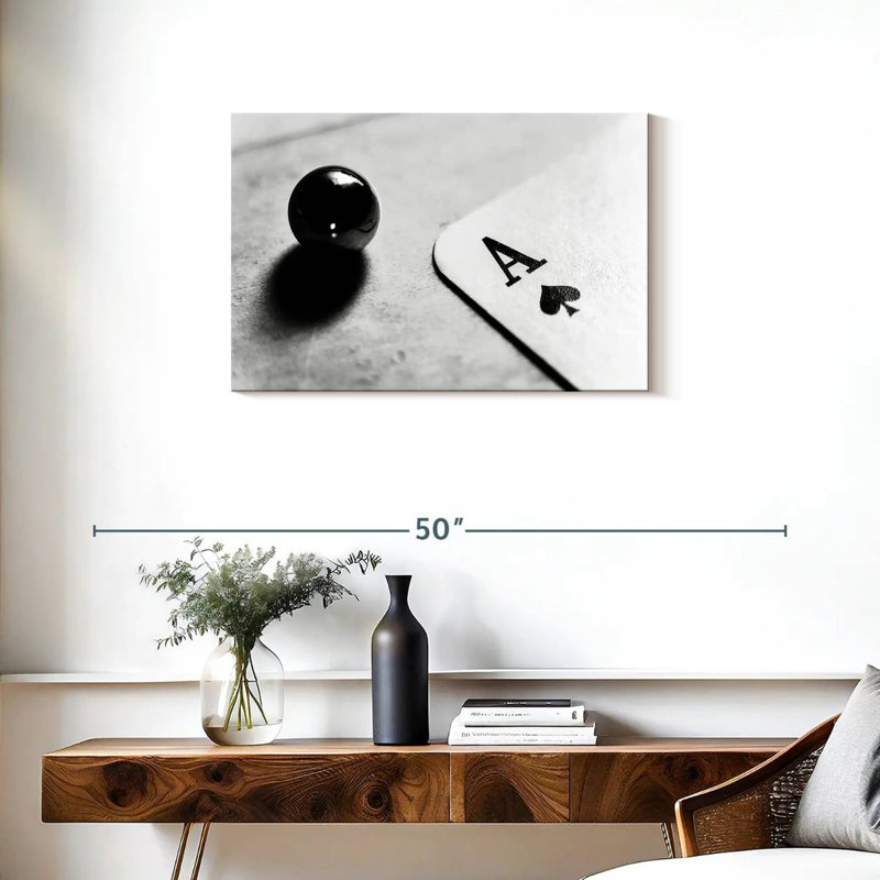Carte Ace of Spades de Senne BW, H 20 po x l 30 po