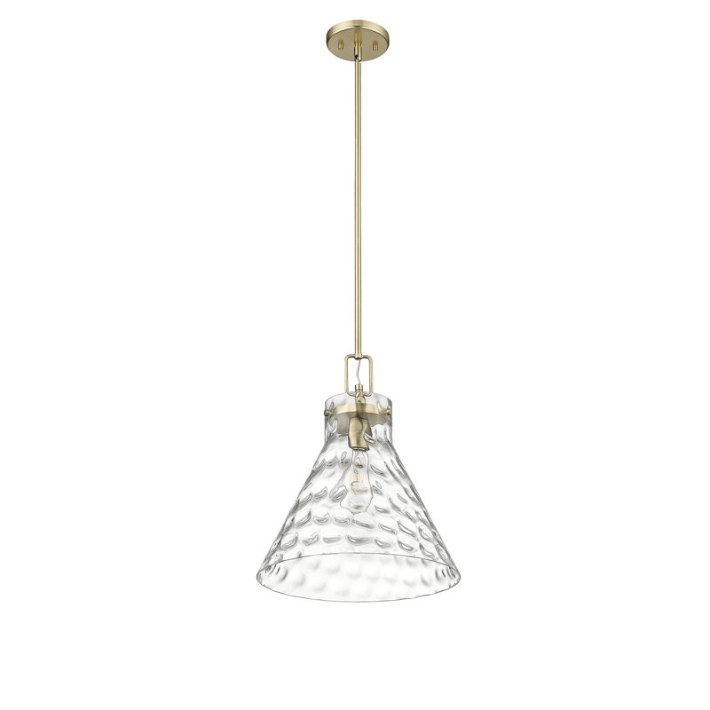 Luminaire suspendu conique à 1 lumière Kamaj, Or moderne