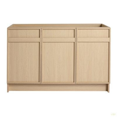 48" Freestanding Bathroom Vanity & 3 Soft-Close Cabinet Doors-(KD-Packing)-Excluding Sink