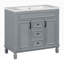 Meuble-lavabo de salle de bain moderne avec lavabo supérieur et 2 tiroirs-765906862