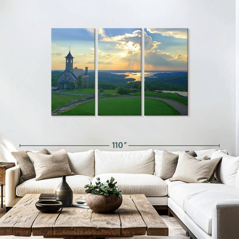 Adella Ozarks Chapel At Sunset, 48" H x 74" W