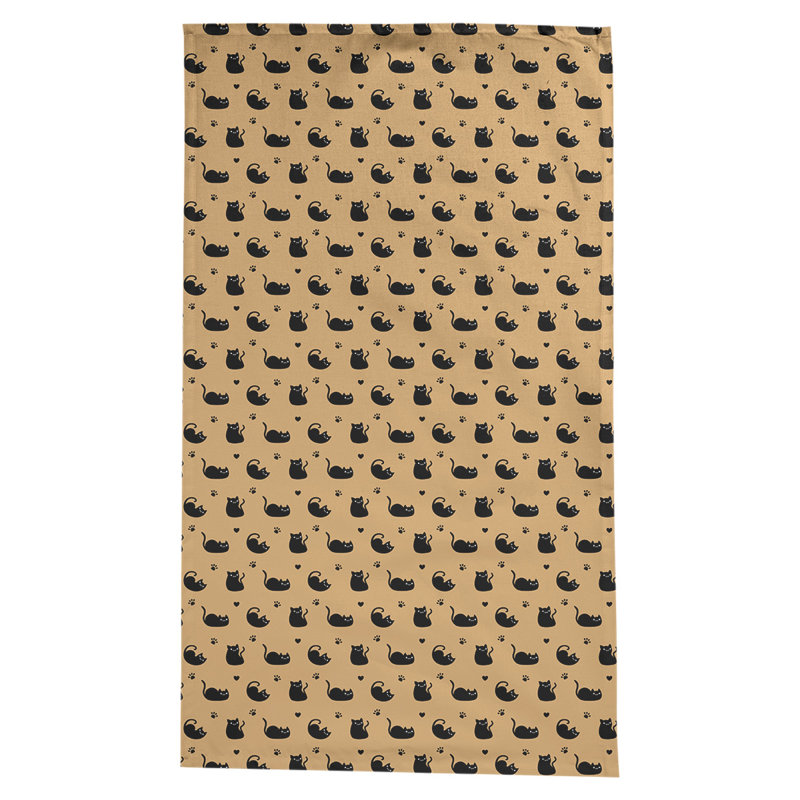 Leffel Cat Pattern Tablecloth, Orange