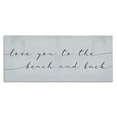 «Love You Beach And Back», phrase romantique - bleu